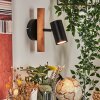 Arbrentin Muurlamp Hout licht, Zwart, 1-licht