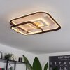 Agordela Plafondlamp LED Messing, Wit, 1-licht, Afstandsbediening