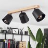 Caetanos Plafondlamp Hout licht, 3-lichts