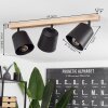 Caetanos Plafondlamp Hout licht, 3-lichts