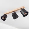 Caetanos Plafondlamp Hout licht, 3-lichts