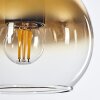 Koyoto  Hanger Glas 15 cm Goud, Duidelijk, 5-lichts