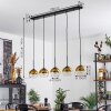 Koyoto  Hanger Glas 15 cm Goud, Duidelijk, 5-lichts