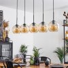 Koyoto  Plafondlamp Glas 20 cm Amber, 5-lichts