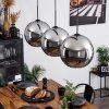 Koyoto  Hanger Glas 30 cm Chroom, Rookkleurig, 3-lichts