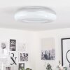 Monfebres Plafondlamp LED Zilver, Wit, 1-licht, Afstandsbediening, Kleurwisselaar