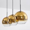 Koyoto  Hanger Glas 30 cm Goud, Duidelijk, 3-lichts