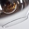 Koyoto  Hanger Glas 30 cm Chroom, Duidelijk, Rookkleurig, 3-lichts