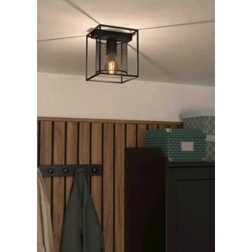 Eglo CATTERICK Plafondlamp Zwart, 1-licht