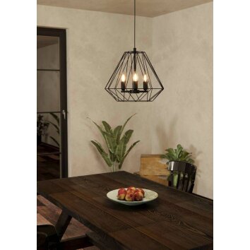 Eglo TARLE Hanger Zwart, 3-lichts