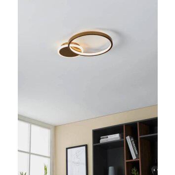 Eglo GAFARES Plafondlamp LED Goud, Wit, 1-licht