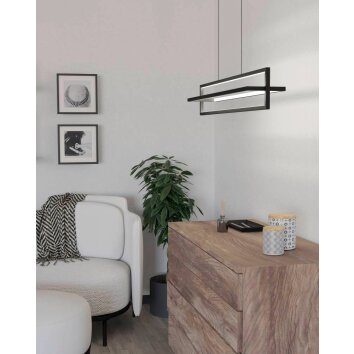 Eglo SIBERIA Hanger LED Zwart, 1-licht, Afstandsbediening