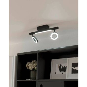 Eglo CARDILLIO Plafondlamp LED Zwart, 3-lichts