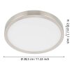 Eglo FUEVA Plafondlamp LED Nikkel mat, 1-licht