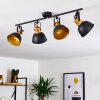 Borik Plafondlamp Zwart-Goud, 4-lichts