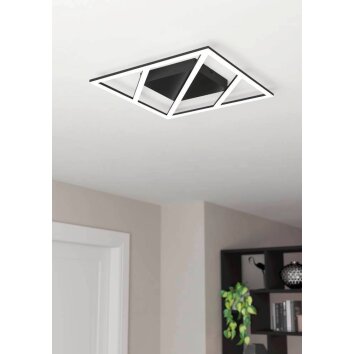 Eglo ULISANO Plafondlamp LED Zwart, 1-licht, Afstandsbediening