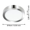 Eglo FUEVA Plafondlamp LED Chroom, 1-licht
