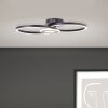 Brilliant Bray Plafondlamp LED Zwart, Wit, 1-licht