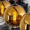 Koyoto  Plafondlamp Glas 20 cm Goud, Duidelijk, 5-lichts