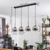 Koyoto  Plafondlamp Glas 20 cm Chroom, Duidelijk, Rookkleurig, 4-lichts