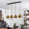 Koyoto  Plafondlamp Glas 20 cm Goud, Duidelijk, 4-lichts