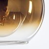 Koyoto  Plafondlamp Glas 20 cm Goud, Duidelijk, 1-licht