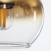 Koyoto  Hanger Glas 15 cm Goud, Duidelijk, 1-licht