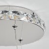 Avelar Hanger LED Chroom, Transparant, Helder, 1-licht