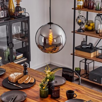 Koyoto  Hanger Glas 30 cm Chroom, 1-licht