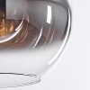 Koyoto  Hanger Glas 30 cm Chroom, Duidelijk, Rookkleurig, 1-licht