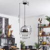 Koyoto  Hanger Glas 30 cm Chroom, Duidelijk, Rookkleurig, 1-licht