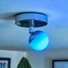 Sanchequias Plafondlamp LED Chroom, 1-licht, Afstandsbediening, Kleurwisselaar