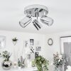 Douarnenez Plafondlamp Chroom, 3-lichts