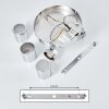 Douarnenez Plafondlamp Chroom, 3-lichts