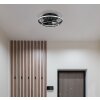 Globo LEONHARD plafondventilator LED Zwart, 1-licht, Afstandsbediening