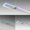 Leuchten-Direkt FELIX60 Hanglamp LED Staal geborsteld, 2-lichts, Afstandsbediening, Kleurwisselaar