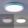 Leuchten-Direkt RIBBON Plafondlamp LED Wit, 2-lichts, Afstandsbediening, Kleurwisselaar