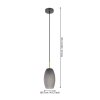 Eglo BATISTA Hanger Messing, Zwart, 1-licht
