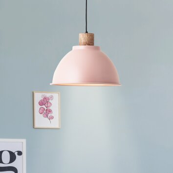 Brilliant Erena Hanglamp Roze, 1-licht