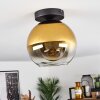 Koyoto  Plafondlamp Glas 20 cm Goud, Duidelijk, 1-licht