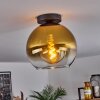 Koyoto  Plafondlamp Glas 25 cm Goud, Duidelijk, 1-licht