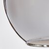 Koyoto  Plafondlamp Glas 30 cm Chroom, Rookkleurig, 1-licht