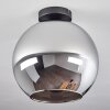 Koyoto  Plafondlamp Glas 30 cm Chroom, Rookkleurig, 1-licht