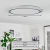 Finsrud Plafondpaneel LED Zilver, 1-licht