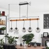 Afurada Hanglamp Natuurlijke kleuren, Zwart, 5-lichts