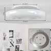 iDual Chloe Plafondlamp LED Zilver, Wit, 1-licht, Afstandsbediening, Kleurwisselaar