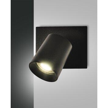 Fabas Luce Modo Muurlamp Zwart, 1-licht