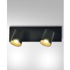 Fabas Luce Modo Muurlamp Zwart, 2-lichts
