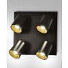 Fabas Luce Modo Plafondlamp Zwart, 4-lichts