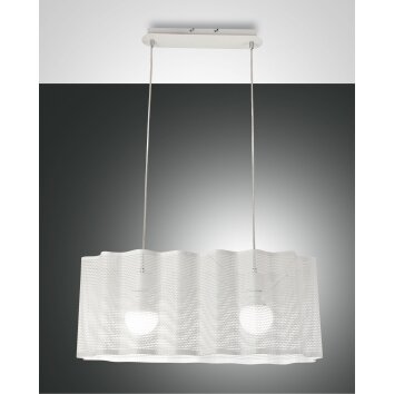 Fabas Luce Glicine Hanglamp Wit, 2-lichts